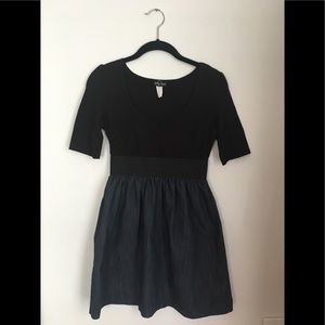 Black and Denim Dress